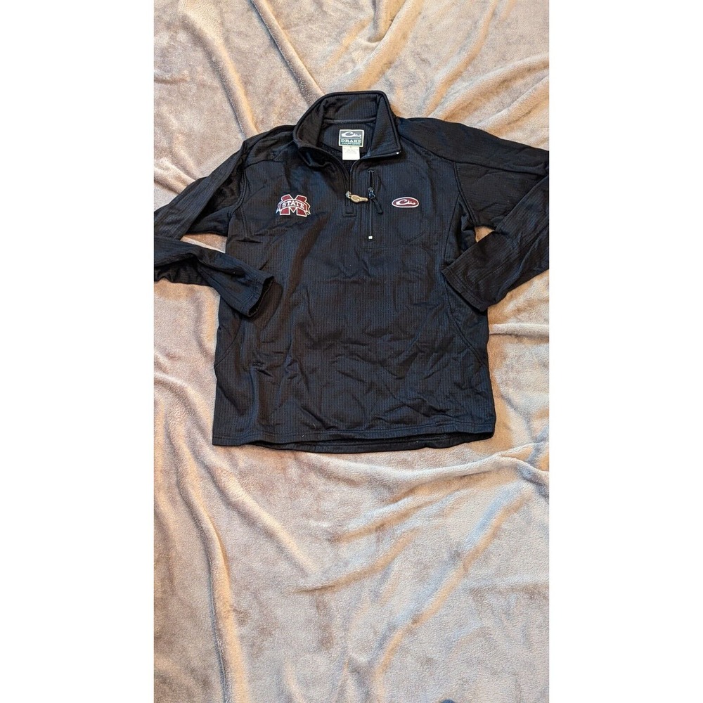 Drake Men's Mississippi State Waterfowl Long Sleeve 1/4 Zip Pullover - Size S